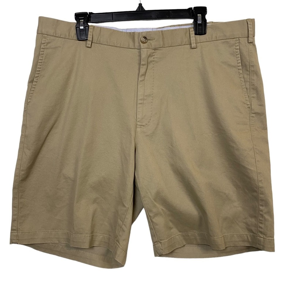 Peter Millar Soft Touch Twill Khaki Active Golf Shorts Size 38
